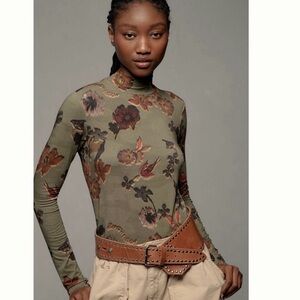 NWT Scotch & Soda AOP Long-Sleeve Floral Top, XL